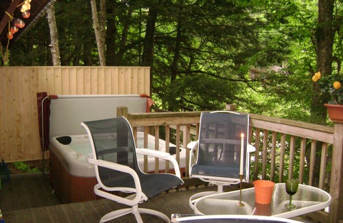 Williamsville Cottage | Romantic Rock River Cottage with Hot Tub, Fireplace & Beach - Newfane VT