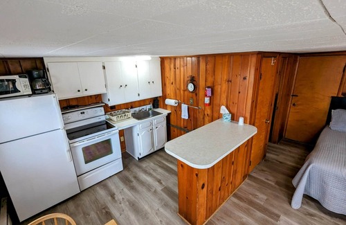 Lewiston Apartment | Room 9 Kitchenette - Riverside Motel - 1 Queen, 1 Sofa bed