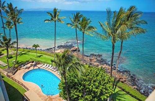 Kihei Condo | Royal Mauian 411- Oceanfront Condo with Rooftop BBQ, Beaches & Sunset Views
