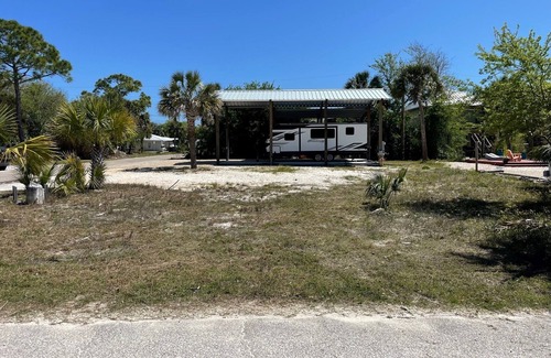 Indian Pass Apartment | RV LOT Pole barn is fully covered and concreted Indian Pass