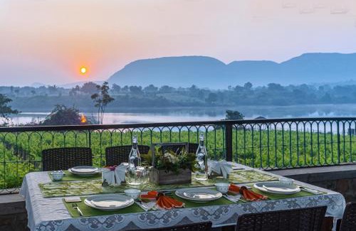 Mahiravani House | SaffronStays Lake House Marigold, Nashik - rustic cottages with private plunge pool