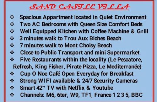 Mont Choisy Apartment | Sand Castle Villa