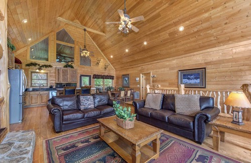 Wears Valley Cabin | Secluded 6 BDR Cabin w/Game Room & Theater – Minutes from Smoky Mountain Park!