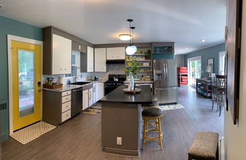 Bemus Point House | Secluded Chautauqua Lake House, private dock & beach, short stroll to town!