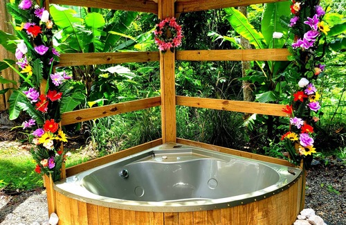 Rio Grande Cabin | Secluded Jungle Cabin with outdoor tub, Sky Light and Fire Pit in Rincón