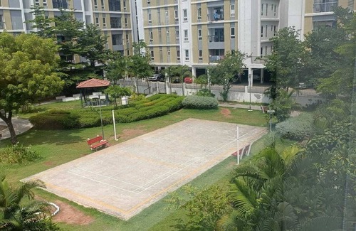 Pallavaram Apartment | secured gated community 2-bedroom apartment with AC, fitness room, swimming pool
