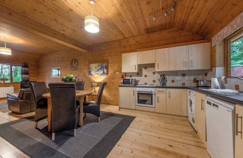 Overton-on-dee Ski Chalet | Semi-detached lodge with modern styling features.