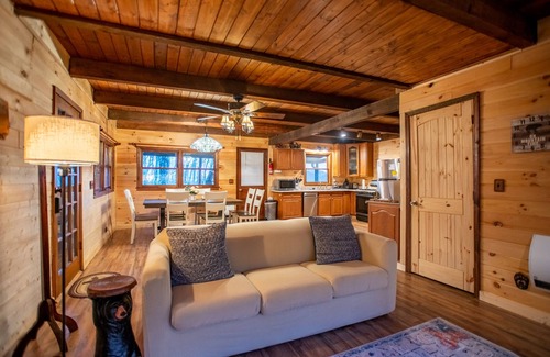 Wolf Laurel Cabin | Serene Mtn cabin, views, hot tub, skiing, hiking, close to Asheville