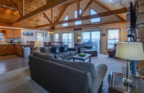 Town of Torrey House | Serenity Place: lake home with hot tub, pool table/game room, and private lakefront