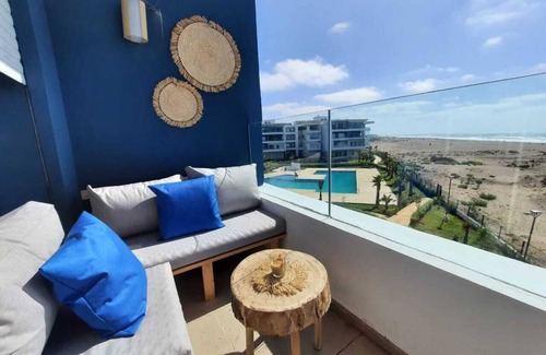 Casablanca Apartment | Sidi Rahal Blue View, beach & pool, sea view