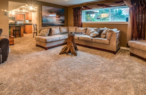 Three Tree Point House | Sound & Mountain View Oasis: Heated Pool & Hot Tub