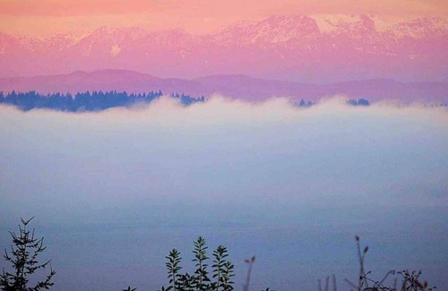 Three Tree Point House | Sound & Mountain View Oasis: Heated Pool & Hot Tub