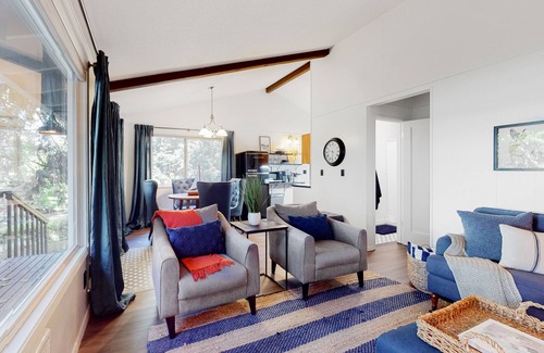 Gig Harbor House | Sound view retreat with trails, beach access, firepit, grill, scenic deck, & W/D