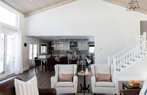 Lake Shore House | Spacious, bright & modern Gull Lake home - gentle elevation and sunsets