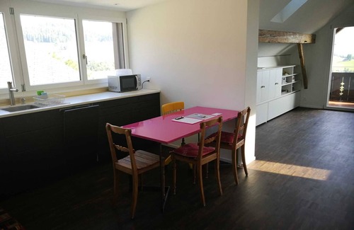 Goldiwil Apartment | Spacious penthouse with stunning mountain and lake views: Ackaert - Top of Thun