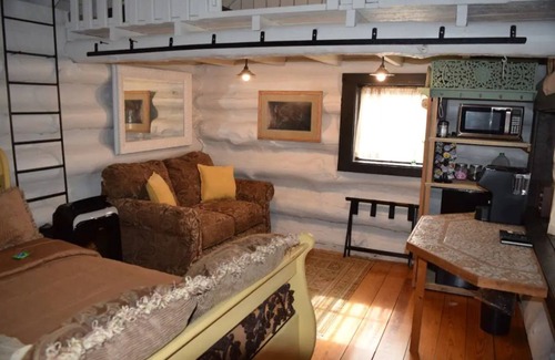Moneta Cabin | Spring Lake Farm Rustic log cabin on 16-acre private lake
