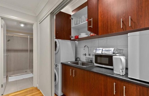 Brunswick House | StayCentral - Tranquil Spacious Townhouse - Glenlyon Road, Brunswick - 3 Bedrooms, 3 Beds, 2 Bathrooms, Off street shared parking spot generally available and parking on street.