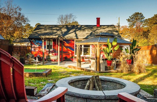 Terry Sanford Cottage | Step into Crimson, where tranquility meets luxury in a quiet, safe neighborhood.