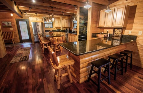 Rockwood Ski Chalet | Stream Front Log Home near 7 Springs, 4 BR