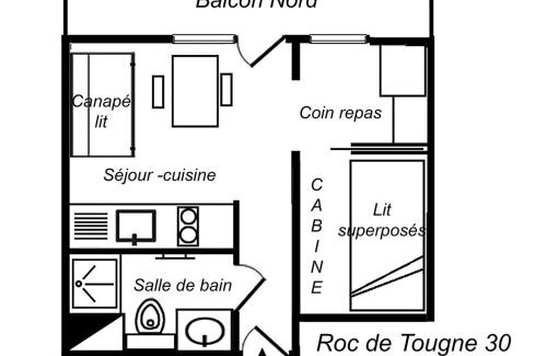 Meribel-Mottaret Apartment | Studio Cabine Centre Merlin - Skis aux Pieds, Wi-Fi, Animaux Admis - FR-1-182-202