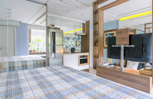 Vila Madalena Apartment | Studio in Praça Madá with sauna, swimming pool and gym.