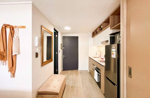 Downtown Santiago Apartment | Studio Santa Elvira - Laundry Wifi