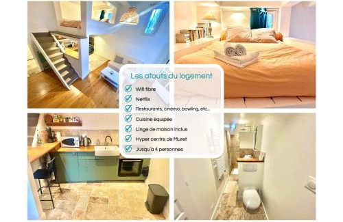 Muret Apartment | " Studio Vasconia " Hyper Centre - Mezzanine -Wifi