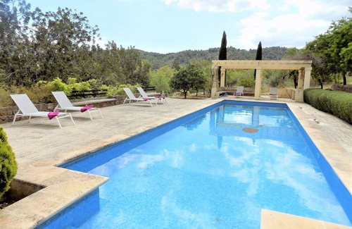 Esporles Villa | Stunning private villa for 10 people with A/C, private pool, WIFI, TV, patio and panoramic view