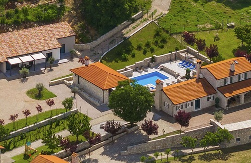 Krsan House | Stunning private villa for 10 people with WIFI, A/C, hot tub, private pool, TV and terrace