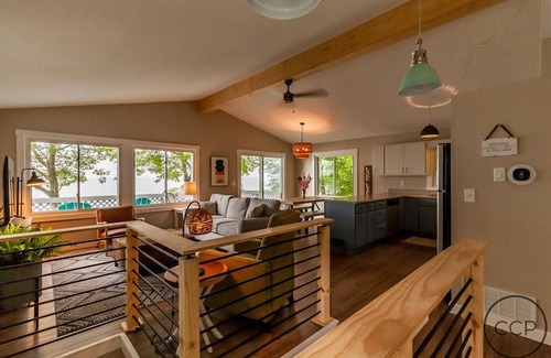 Montague House | Stunning renovated cottage with 150' of private sandy Lake Michigan beachfront!