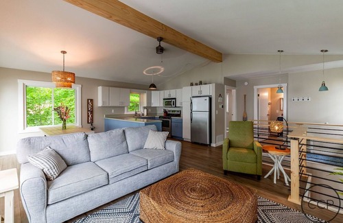 Montague House | Stunning renovated cottage with 150' of private sandy Lake Michigan beachfront!