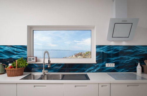 Podgora Villa | Stunning SEA VIEW: Modern luxury villa;250m2 terraces;big pool &garden,BBQ,sauna