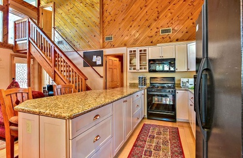 Summit Estates House | Summit Escape Lodge - Charming rustic cabin with hot tub, BBQ, and wood fireplace! Walk to Slopes!