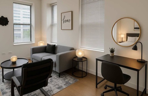 West Loop Apartment | Sun-Drenched 1BR Apartment