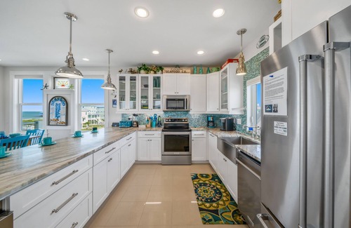 Seagrass House | Sunnyside Up: Steps to the Beach, Great views, Private pool, Pet friendly