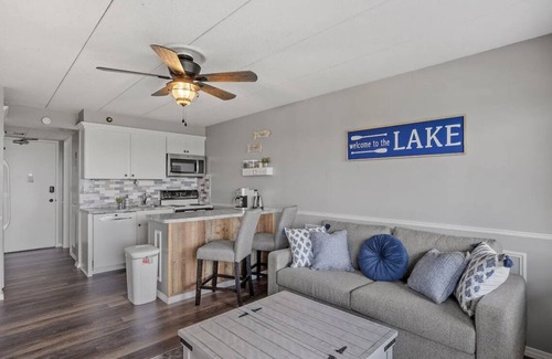 Weirs Beach Condo | Sunrise and Lake Winni views on your private balcony!