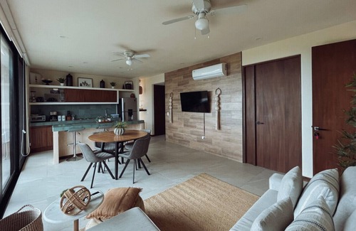 Isla Holbox Apartment | Sunset 2BR Apartment Steps from the Beach w/Ocean View