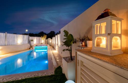 Valledoria Villa | SUNSET BAY POOL VILLA SARDINIA with private heated pool, jacuzzi, counter-current swimming