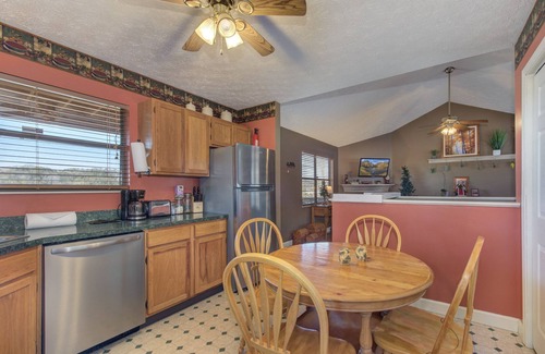 Sevierville Cabin | Sunset Breeze | Luxury Lakeside Cabin- Private Dock+ Hot Tub