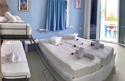 Ios Hotel | Superior Room for 2-4 guests, with private balcony and sea viewn