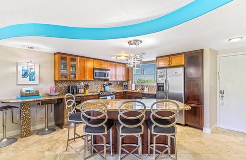 New Smyrna Beach Condo | Surfside 112: Ground-Level with Ocean View Patio, Steps to Pool & Beach