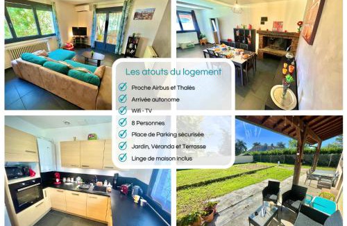 Cugnaux Villa | " Sweet Home " Jardin - 4 ch - Wifi - Thalès