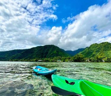 Taiarapu-Ouest Apartment | Teahupo'o Lodge Tahiti - Fare Terre et Mer - climatisé - canoe et paddle
