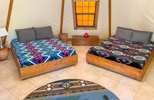 Seguin Cottage | Teepee 4 is a Peaceful Waterfront Teepee with Hammock and Firepit