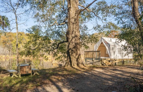 Jackson RV Rental | Tentrr State Park Site - Mississippi LeFleur's Bluff State Park - Mayes Lake C