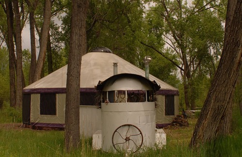 Paonia Cabin | The Grove Yurt is on the North Fork River with outdoor kitchen 2 miles to Paonia