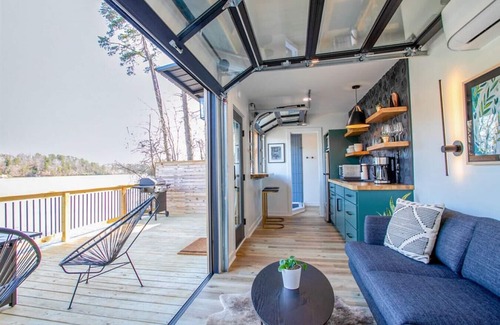 Greenville - Spartanburg Apartment | The Hive · Luxe Shipping Container w/King on Lakefront Farm