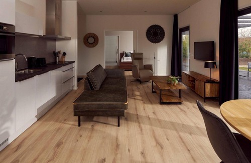 Kotten House | The holiday villa Amalia 2 is wheelchair friendly and has a cozy, spacious, and homely living room with an open kitchen, 1 bedroom, and a spacious outdoor area.