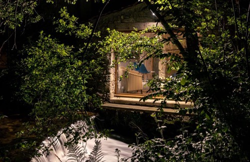 Bourg-Argental House | the mill crossed by the river 5 stars spa pool