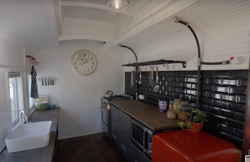 Purakaunui House | The perfect Weekender! Funky beach house made up of a 1900's Railway Carriage.